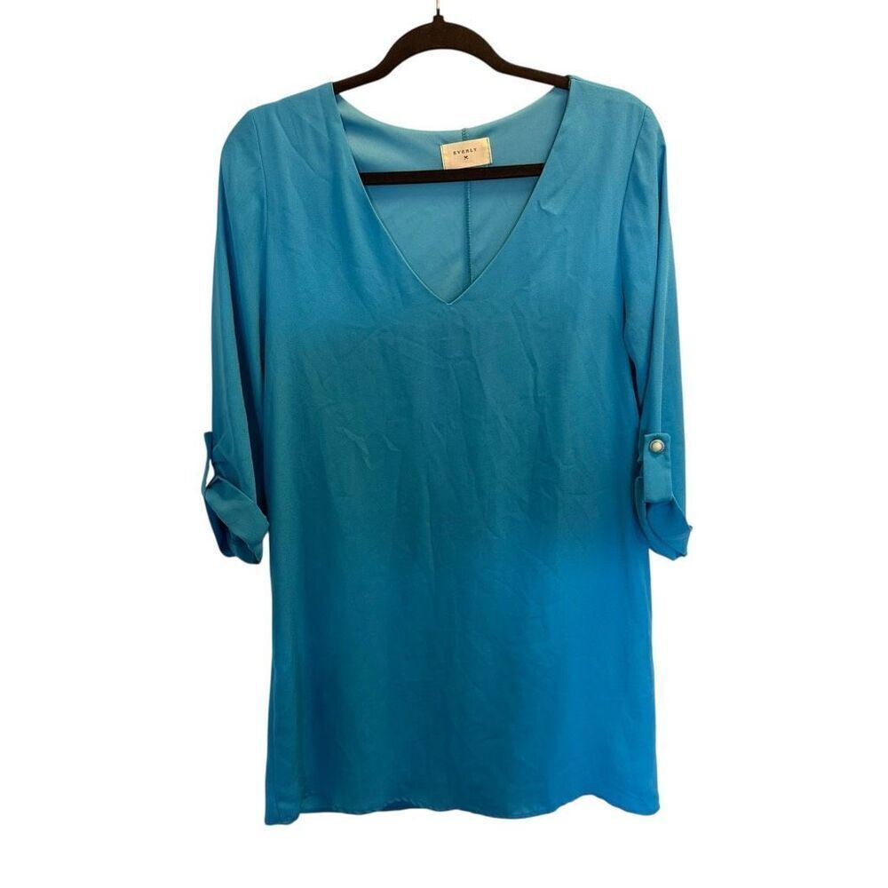 Everly blue 3/4 sleeved dress size medium